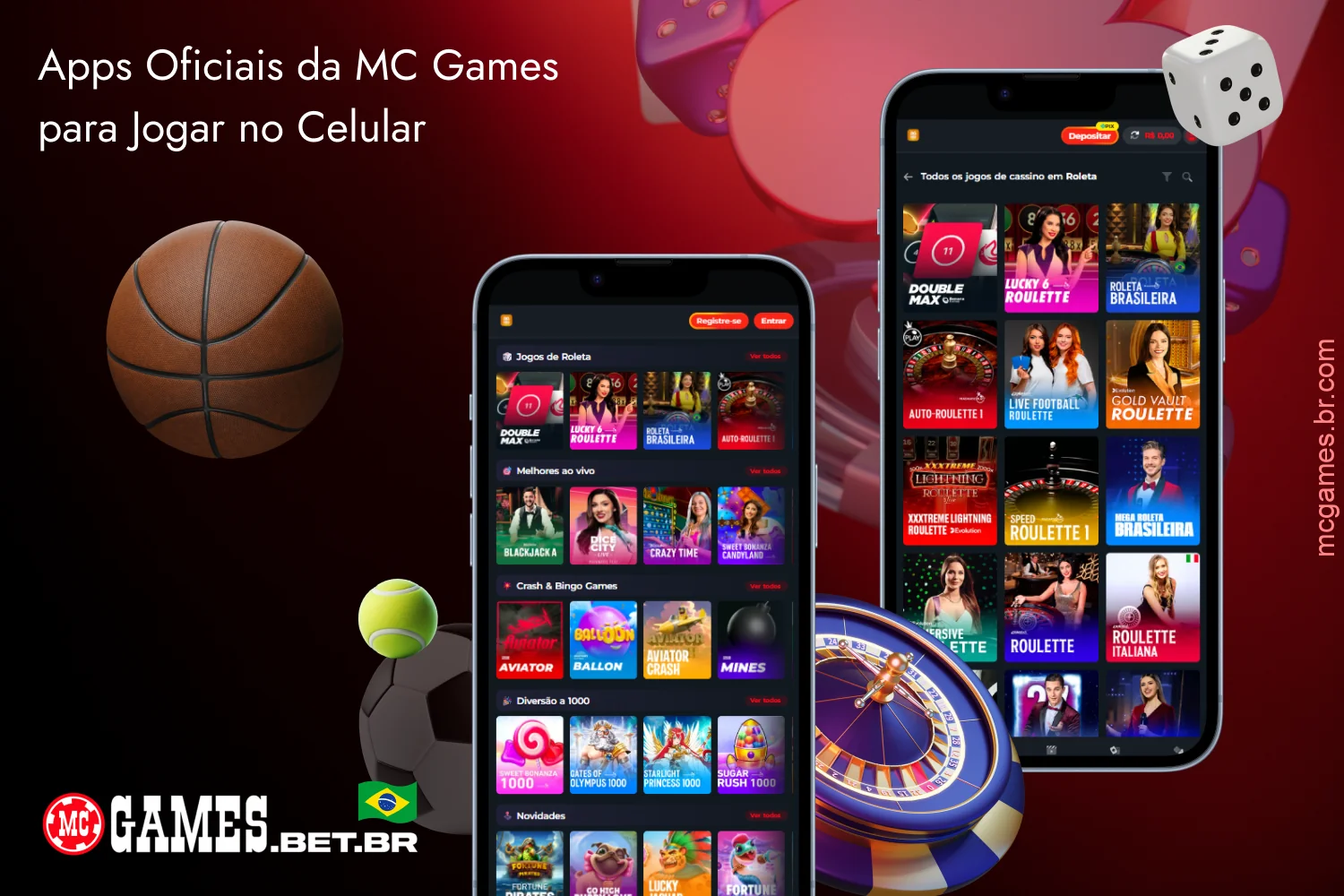 Para acesso direto a apostas e jogos de qualquer lugar, o site oficial oferece aplicativos MC Games especiais para usuários Android e iOS