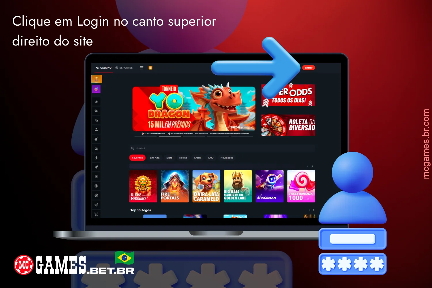 Para acessar o MC Games, os jogadores do Brasil precisam visitar o site oficial primeiro