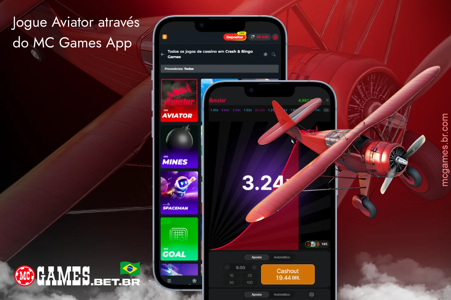 Para jogar Aviator de forma prática, usuários do Brasil podem baixar de forma rápida e gratuita o aplicativo mobile no site da MC Games
