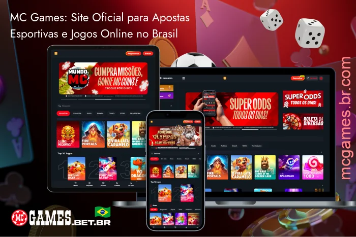 A casa de apostas MC Games Brasil oferece uma ampla variedade de apostas esportivas e jogos de cassino