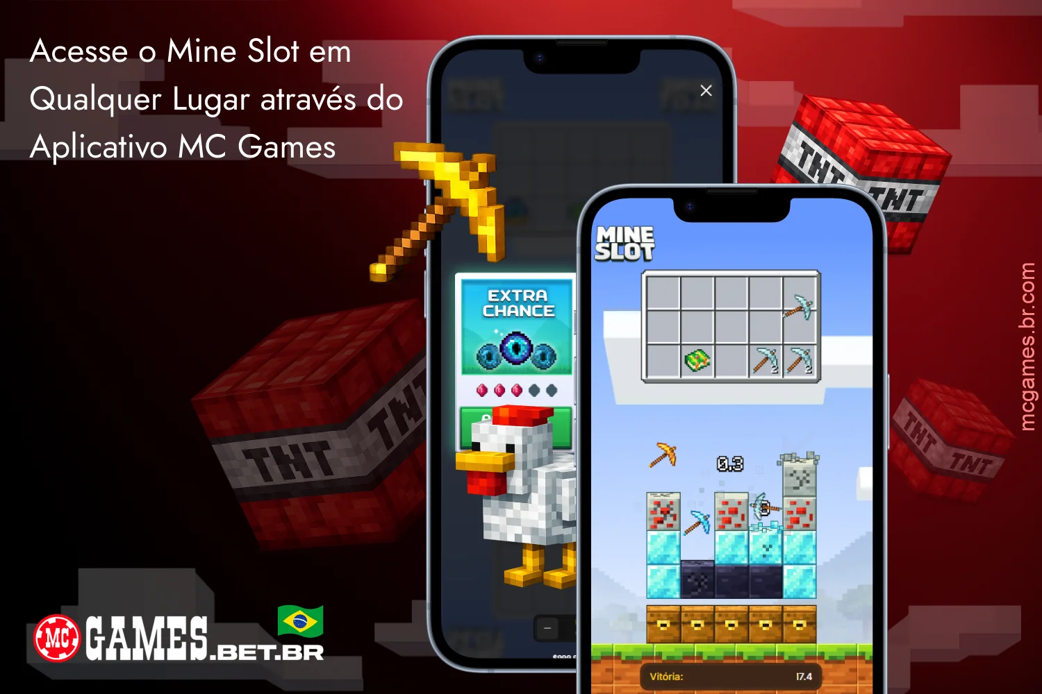 O app MC Games oferece acesso rápido ao Mine Slot de qualquer lugar do Brasil